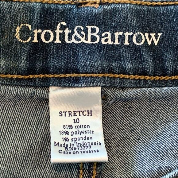 Croft & Barrow Shorts Women’s Sz 10 Blue Classic Fit Stretch High Rise 6” Inseam - Picture 7 of 13